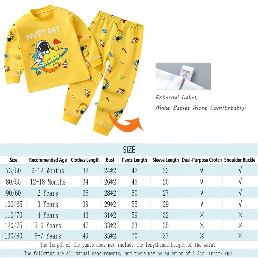 XM-Amigo Pigiami a Maniche Lunghe in Cotone per Bambino Maschio, Set da 3 - immagine 3