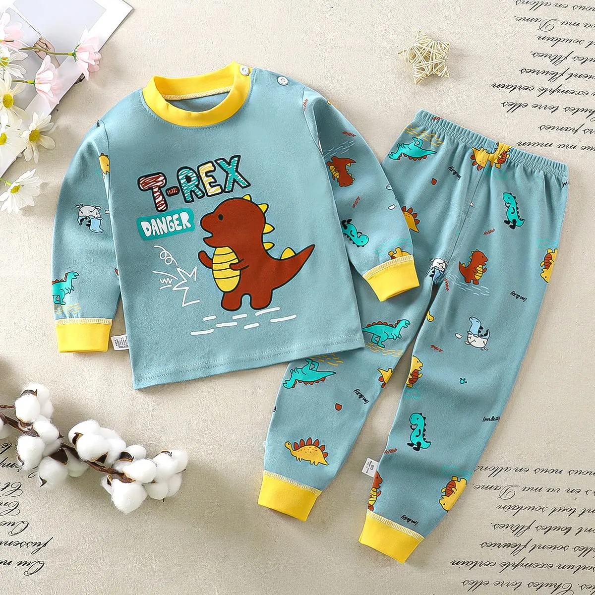 XM-Amigo Pigiami a Maniche Lunghe in Cotone per Bambino Maschio, Set da 3 - immagine 4