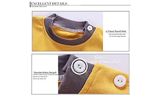 XM-Amigo Pigiami a Maniche Lunghe in Cotone per Bambino Maschio, Set da 6 Pezzi - immagine 5