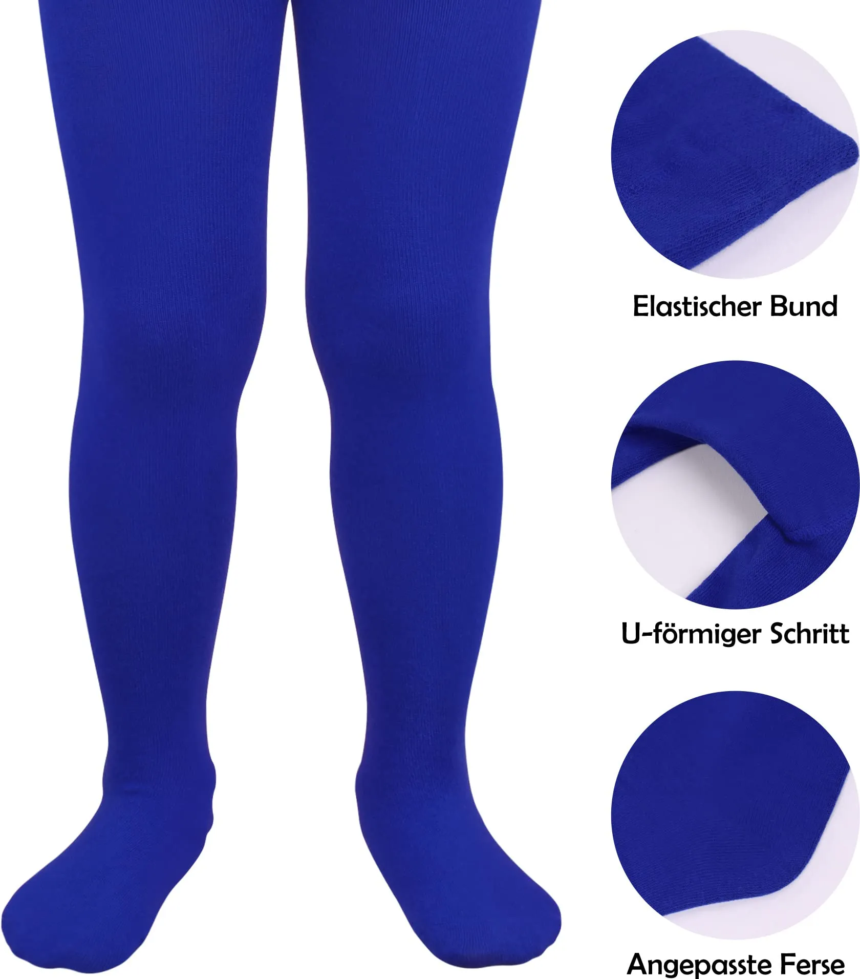 L&K-II Collant per neonati, Blu zaffiro, 86-92 - immagine 2