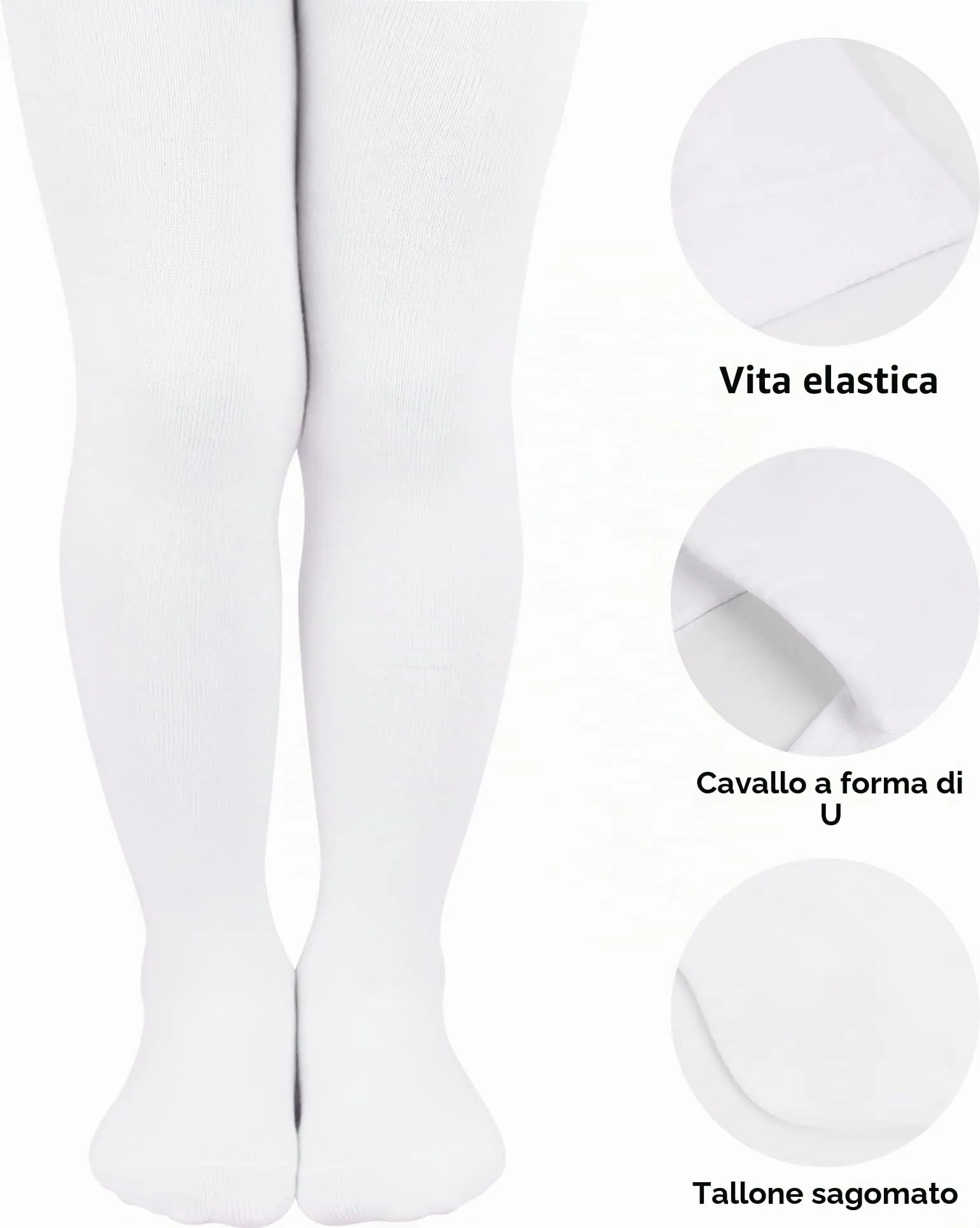 L&K-II Collant per neonati Bianco 86-92 - immagine 2