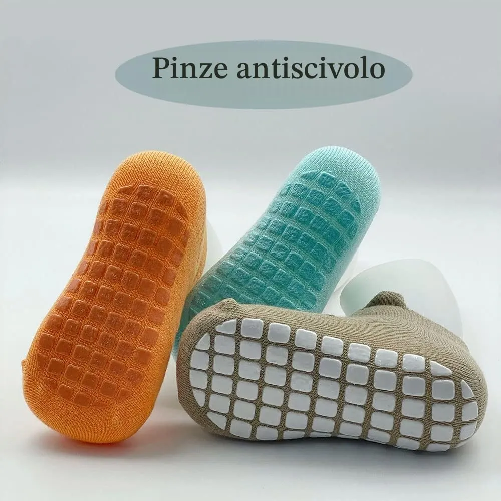 FedMois Calzini Antiscivolo in Cotone per Bambini, Motivi Animali, 6 Paia, 3-5 Anni - immagine 4
