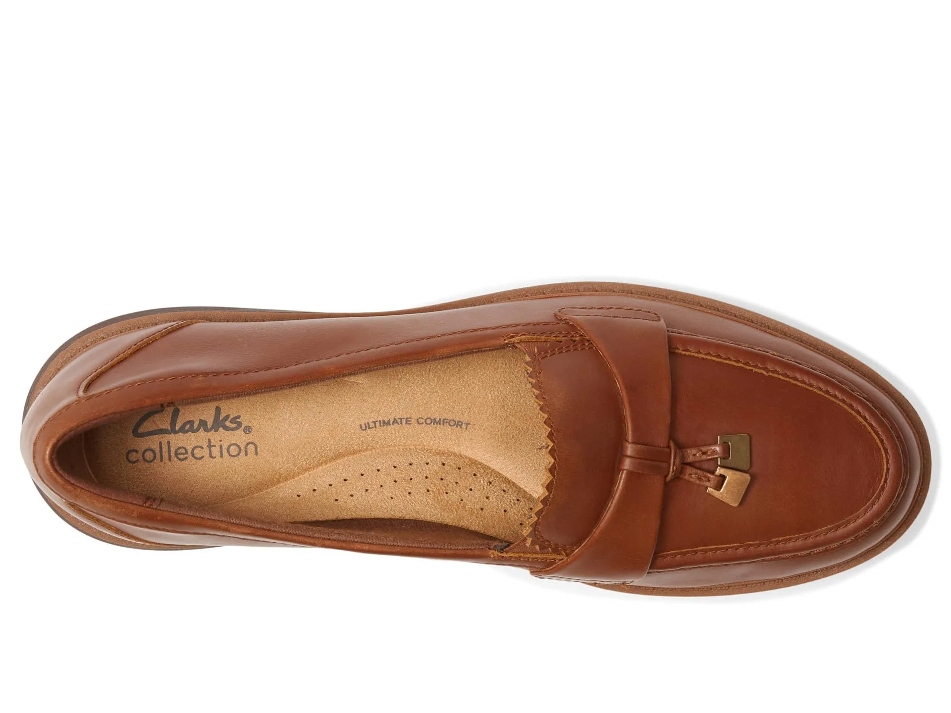 Clarks Westlynn Bella Mocassini da Donna, Pelle Marroncino Chiaro, 42.5 EU - immagine 3