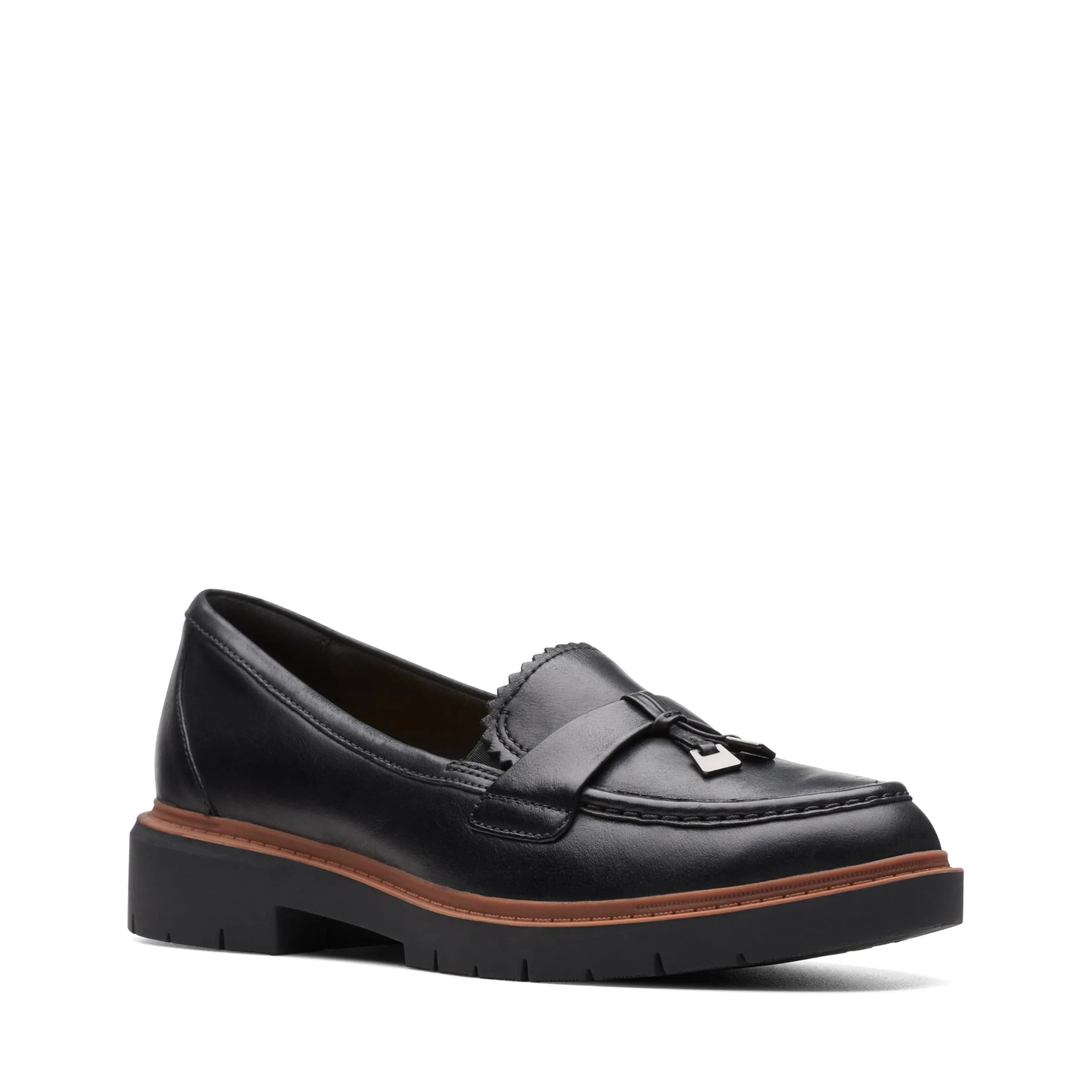 Clarks Westlynn Bella Mocassino Donna, Pelle Nera, 41 EU - immagine 4