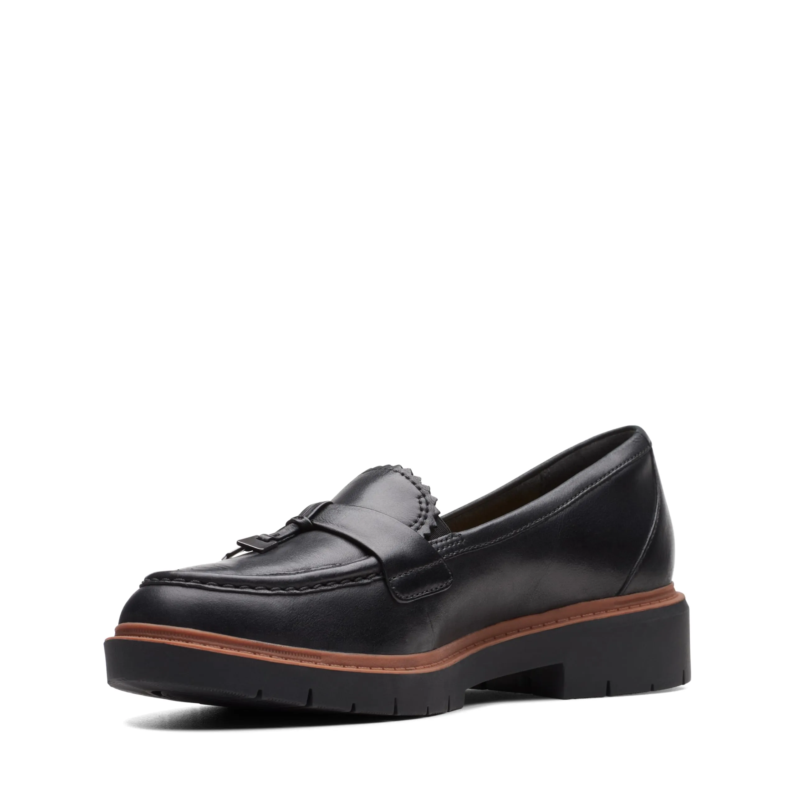 Clarks Westlynn Bella Mocassino Donna, Pelle Nera, 41 EU - immagine 6