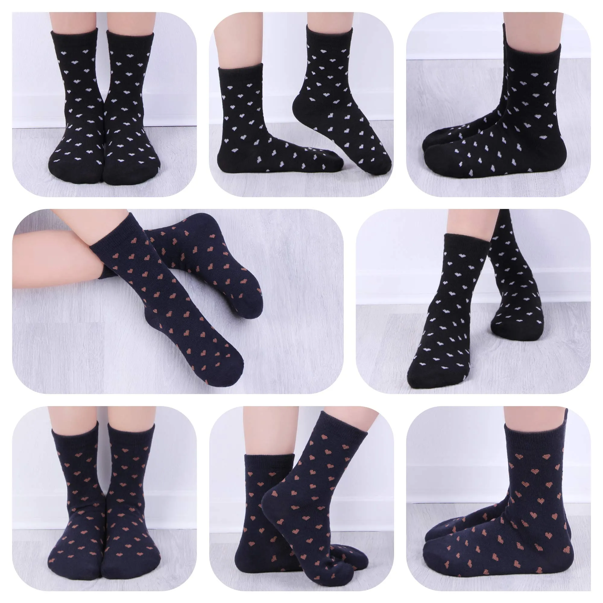 L&K-II Calzini in cotone per bambine, 12 paia, 2808VA (35-38) - immagine 2