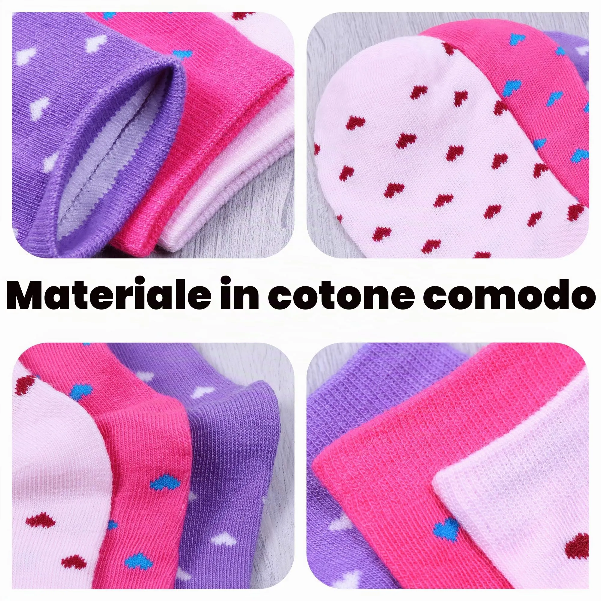 L&K-II Calzini in cotone per bambine, 12 paia, 2808VA (35-38) - immagine 4