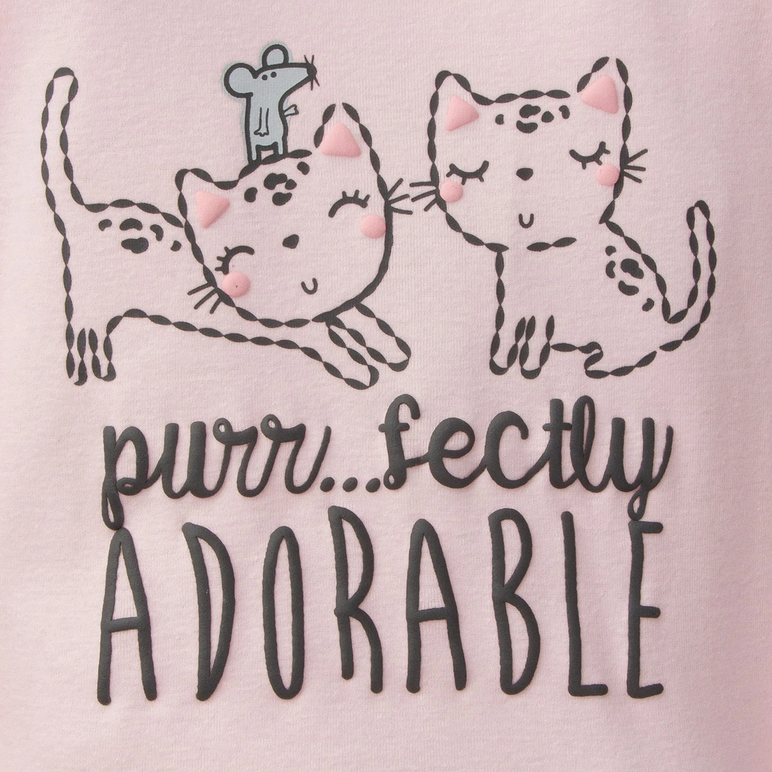 Gerber 4-Piece Pajama Set, Pink Kitty Leopard Bambino, 5 Years - immagine 2