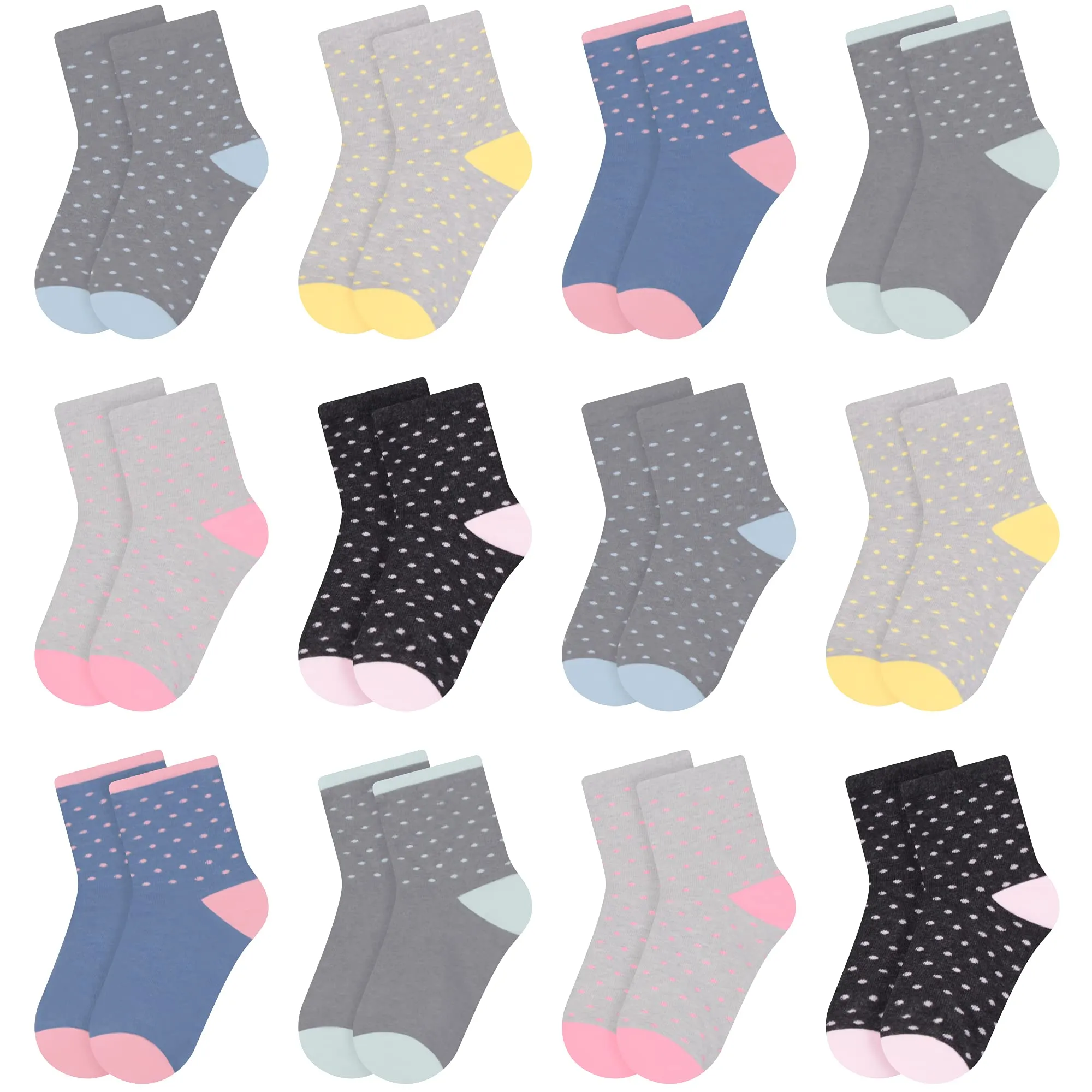 L&K-II Calzini Bambino in Cotone, 12 Paia, 2841 35-38 - immagine 1