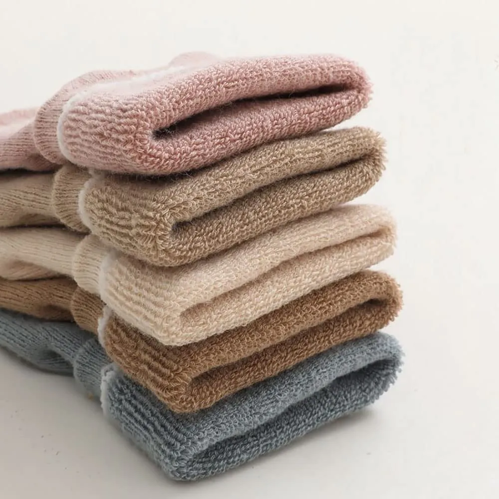 FedMois Calzini Antiscivolo Invernali Termici in Cotone per Bambini, Animalier, 3-5 anni, 5 Paia - immagine 7
