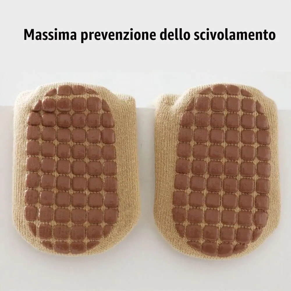 FedMois Calzini Antiscivolo Invernali Termici in Cotone per Bimbi, Volpe, 1-3 anni, 5 Paia - immagine 6