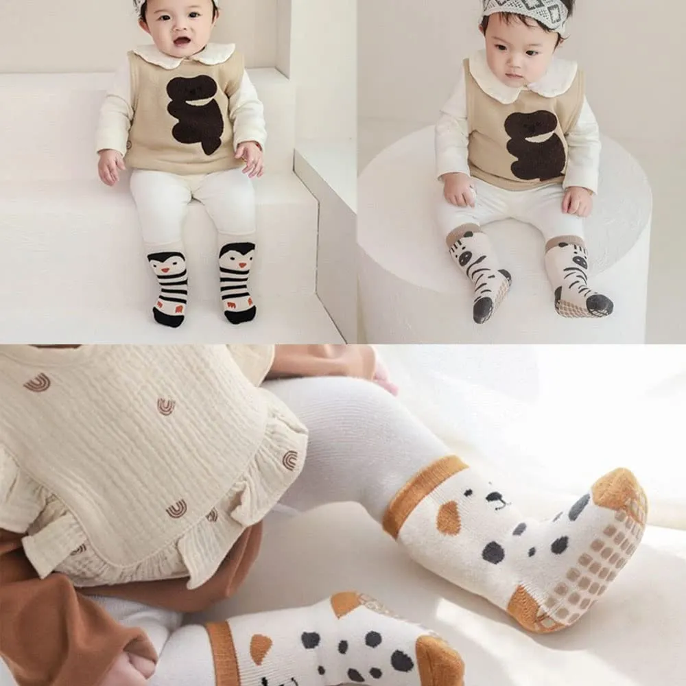 FedMois Calzini Antiscivolo Invernali Termici in Cotone per Bambini, Pinguino, 3-5 anni, 5 Paia - immagine 7