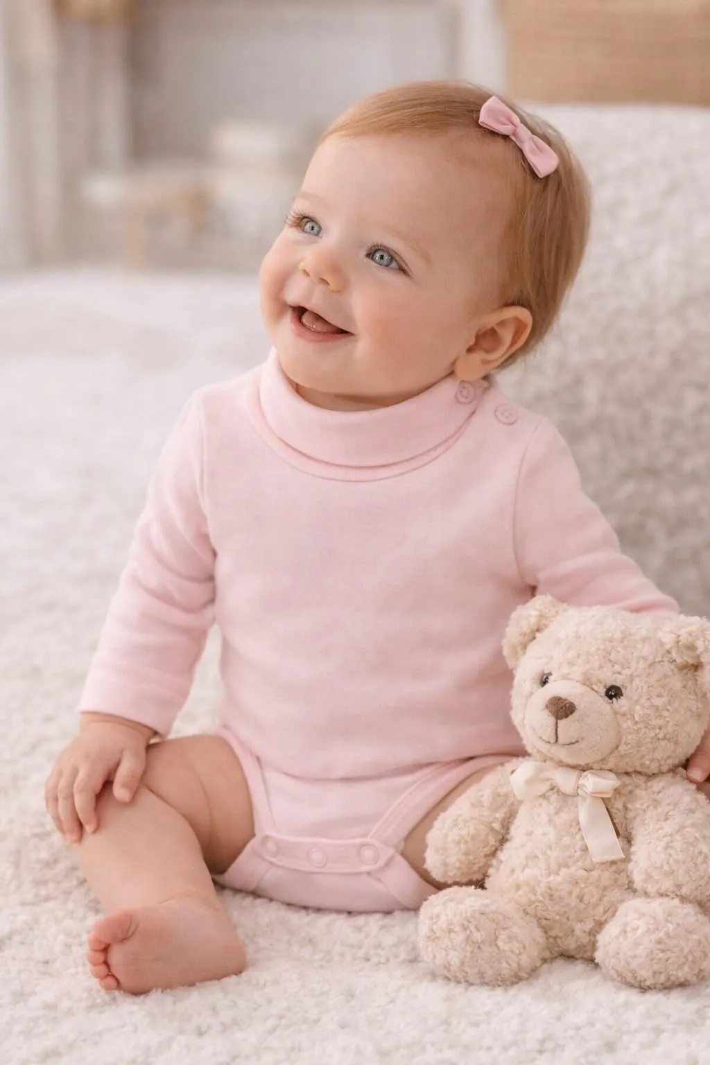Ellepi Body Lupetto Neonato e Bambino in Cotone, Rosa, 3 Mesi - immagine 2