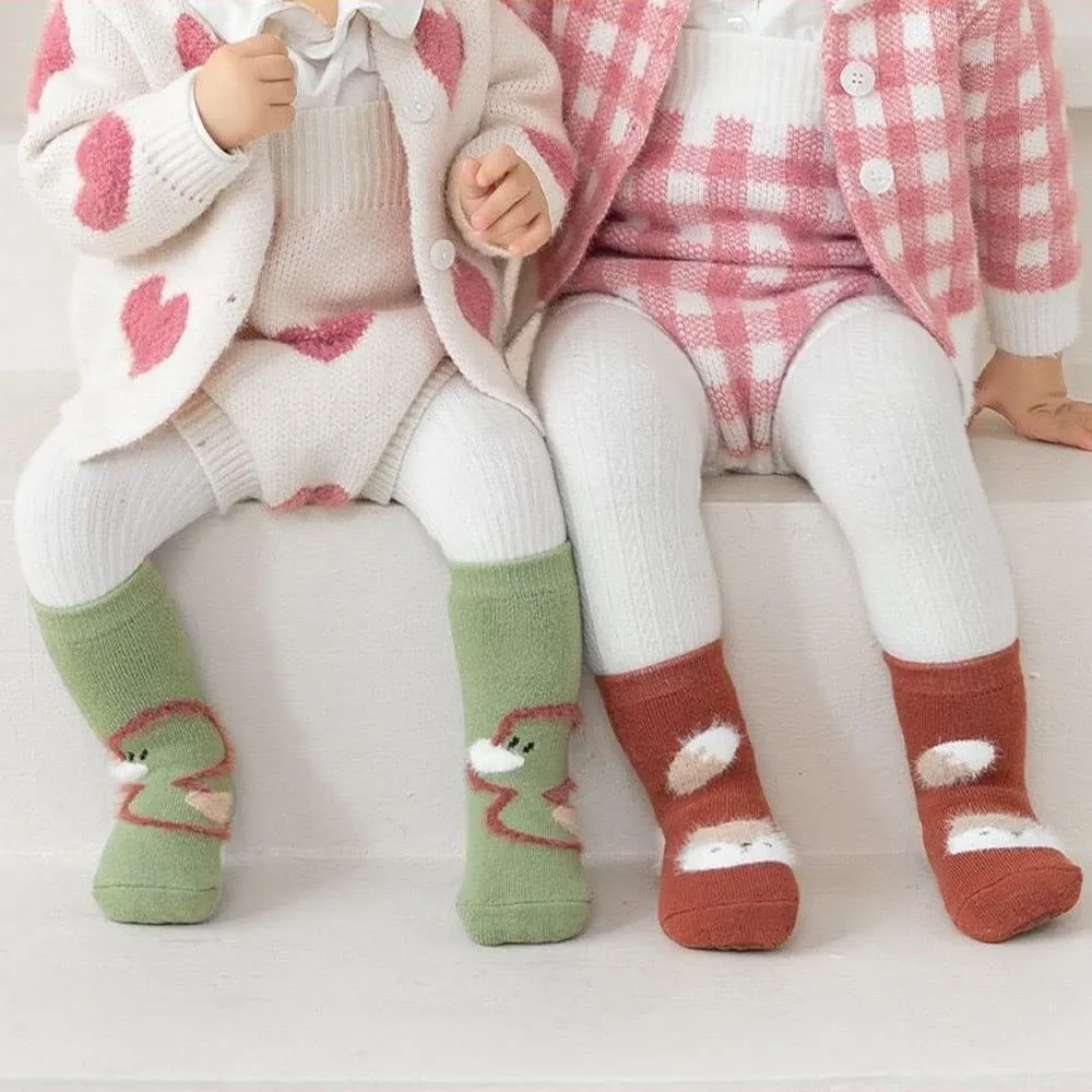 FedMois Calzini Antiscivolo Invernali Termici in Cotone per Bimbi, Anatra, 1-3 anni, 6 Paia - immagine 3