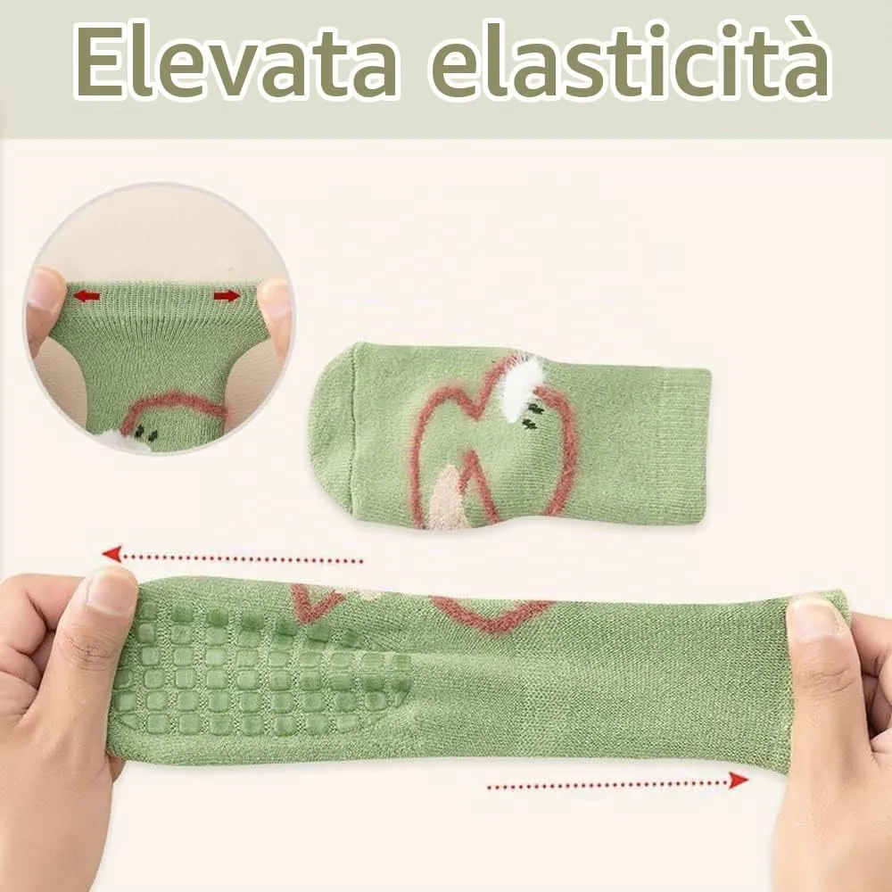 FedMois Calzini Antiscivolo Invernali Termici in Cotone per Bimbi, Anatra, 1-3 anni, 6 Paia - immagine 5