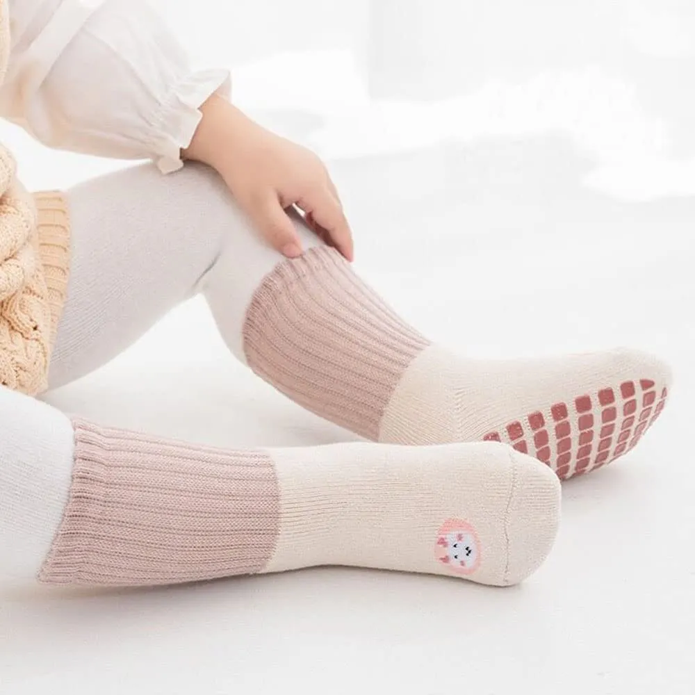 FedMois Calzini Antiscivolo Invernali Termici in Cotone per Bambini, Coniglio, 3-5 anni, 6 Paia - immagine 5