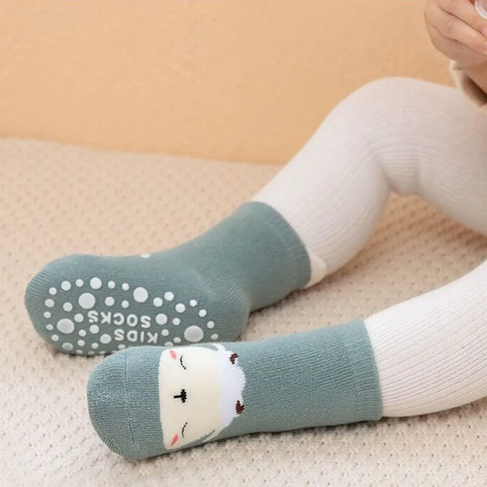 FedMois Calzini Antiscivolo Invernali Termici in Cotone per Bambini, Animali, 0-1 Anno, 6 Paia - immagine 7