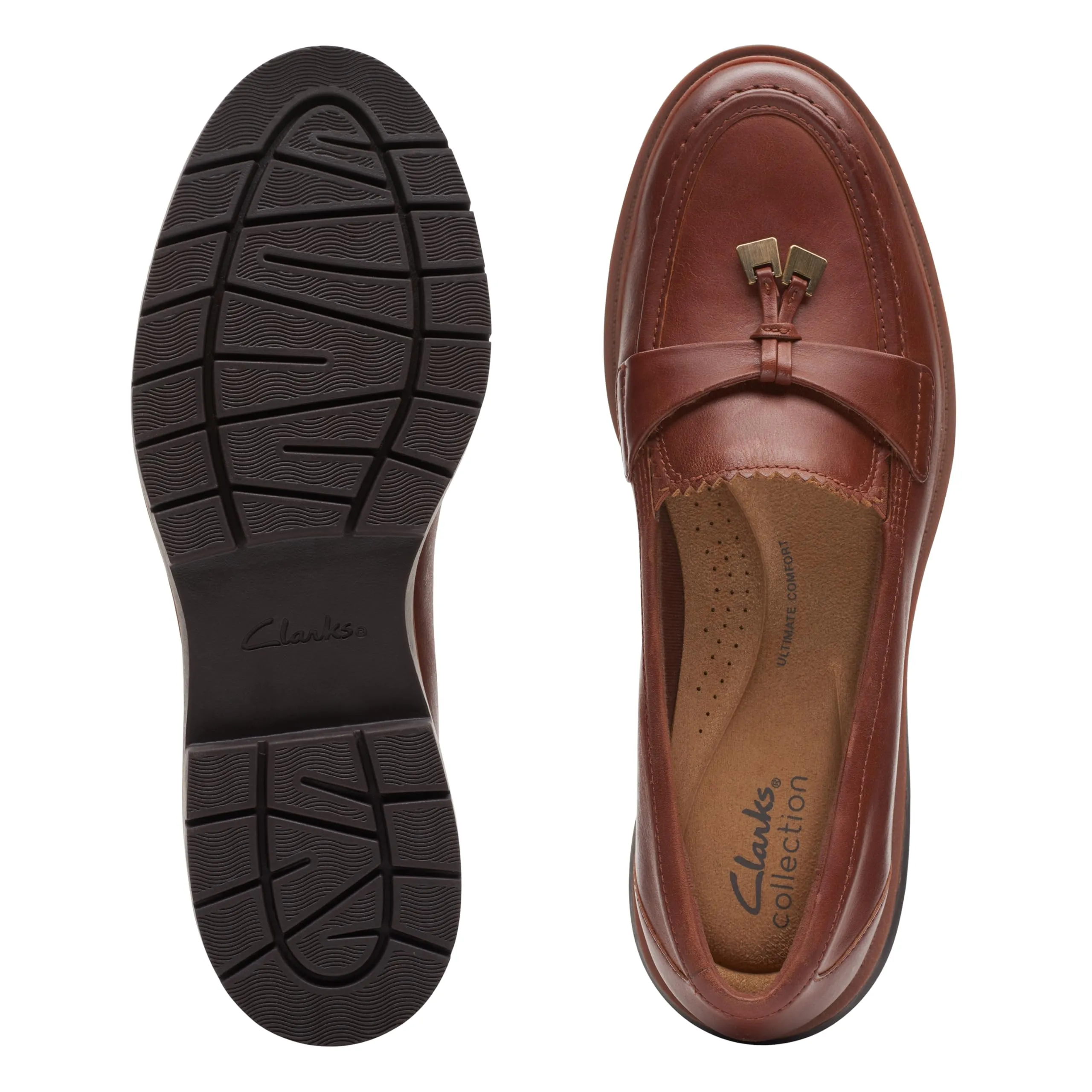 Clarks Westlynn Bella Mocassini da Donna, Pelle Marroncino Chiaro, 6.5 Wide - immagine 7