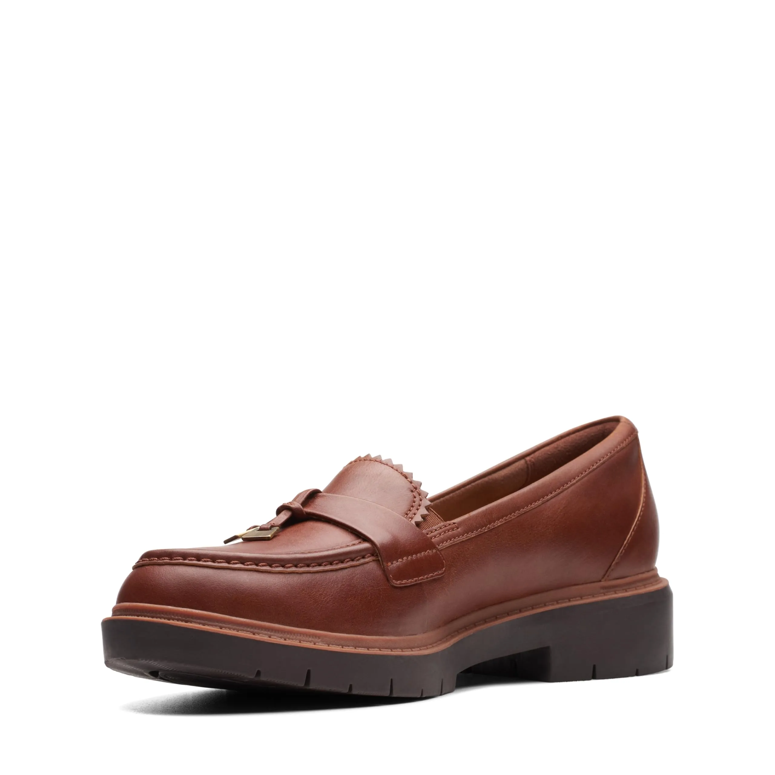 Clarks Westlynn Bella Women's Moccasins, Light Brown Leather, 8 Wide - immagine 4