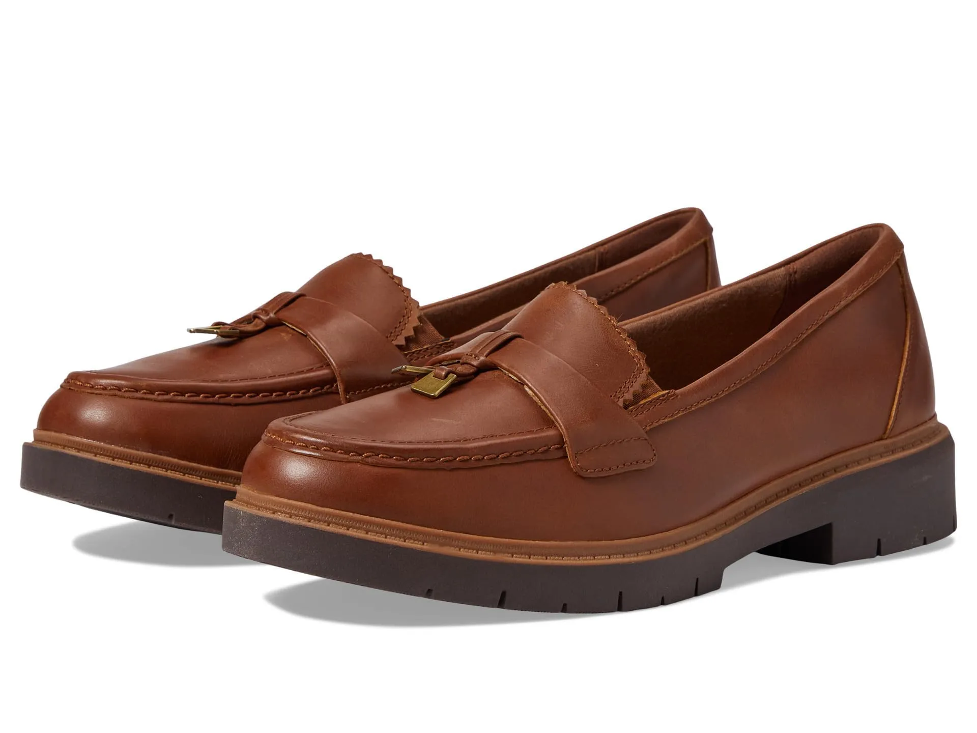 Clarks Westlynn Bella Mocassini da Donna, Pelle Marroncino Chiaro, 41 EU - immagine 2