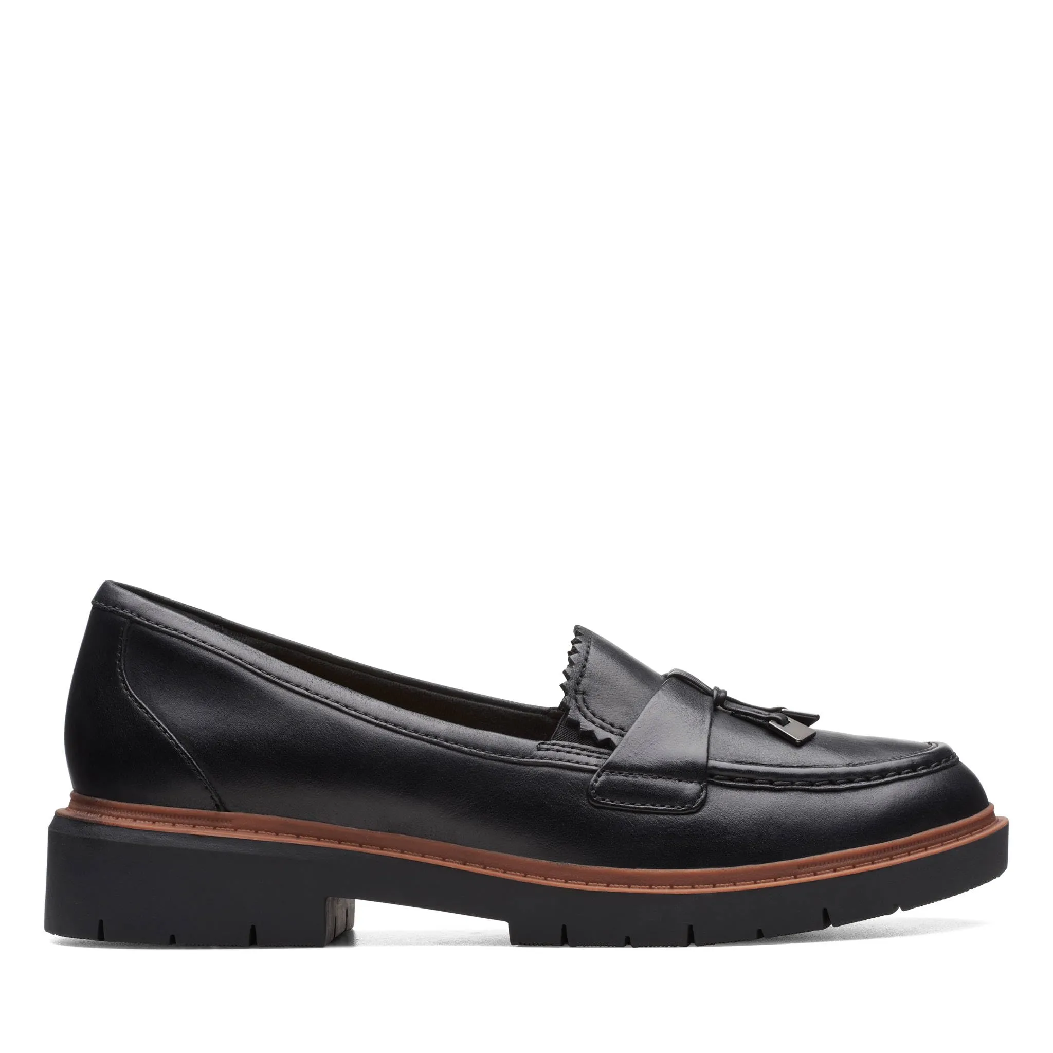 Clarks Westlynn Bella Women's Black Leather Shoes, 7.5 - immagine 2