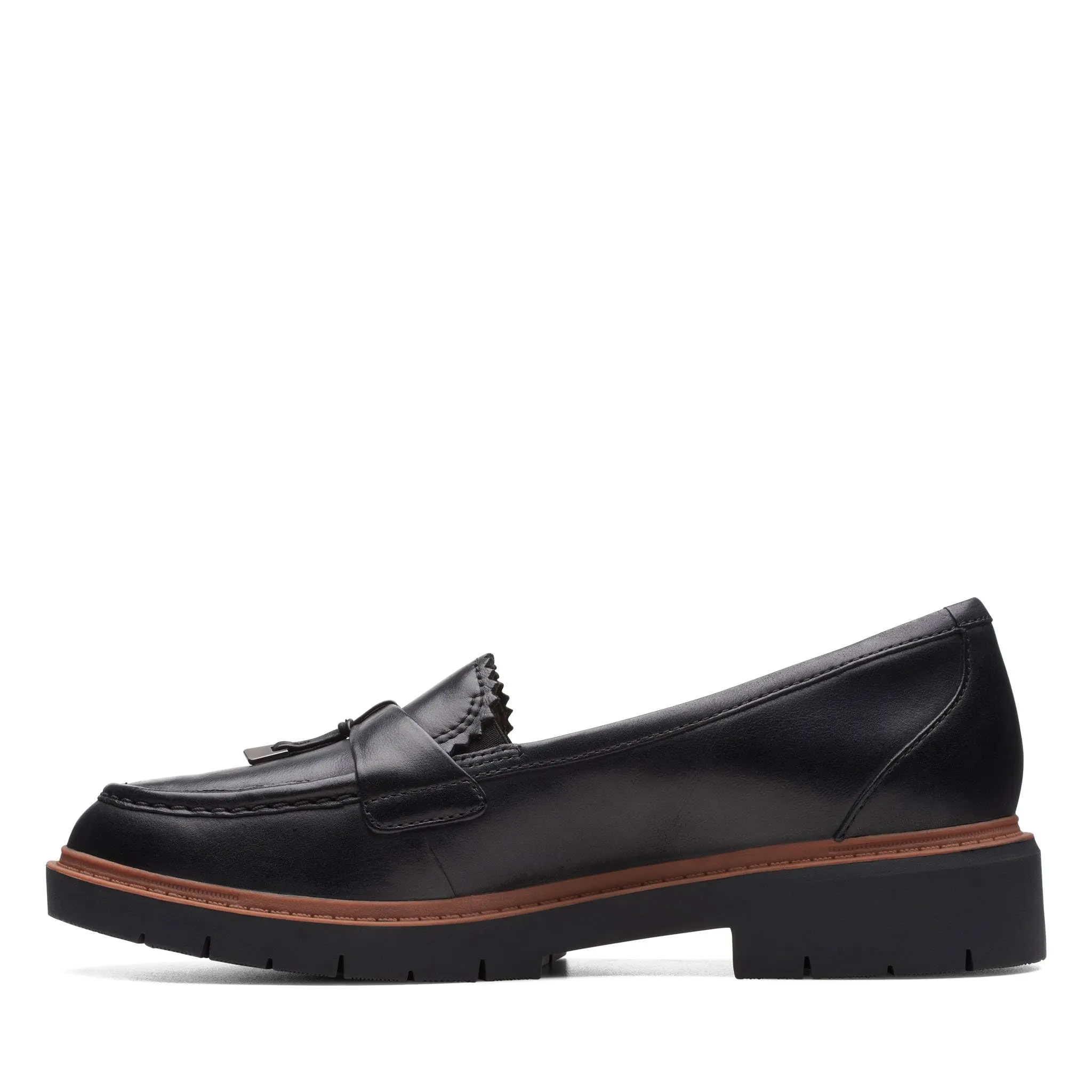 Clarks Westlynn Bella Women's Black Leather Shoes, 6.5 - immagine 6