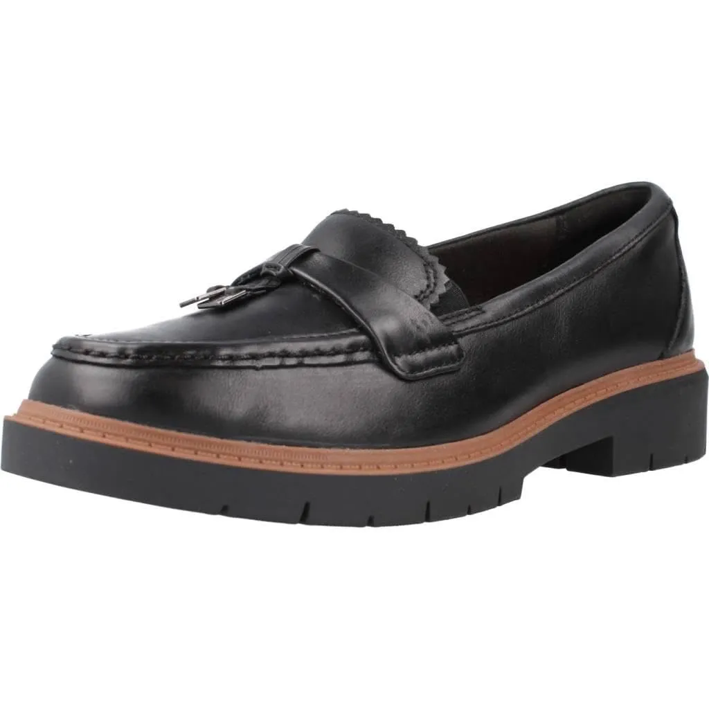 Clarks Westlynn Bella Women's Black Leather Shoes, Size 8 - immagine 4