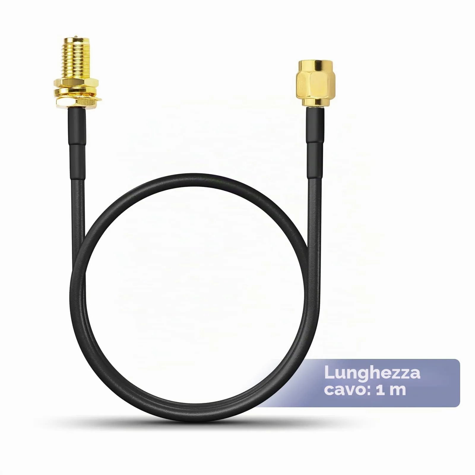 Superbat Cavo Prolunga RPSMA RG174 1m Maschio a Femmina per Antenna 4G LTE, WIFI, GPS, GSM, Modem 5G, Radioamatore, SDR - immagine 5