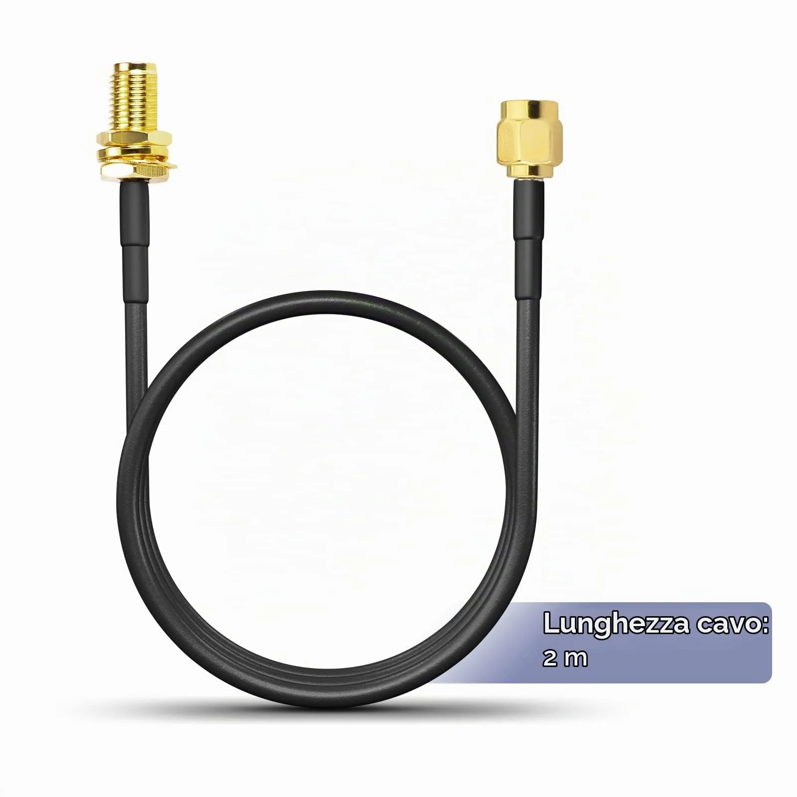 Superbat Cavo Prolunga SMA RG174 2m Maschio a Femmina per Antenna 4G LTE, WiFi, GPS, GSM, Modem 5G e SDR - immagine 5