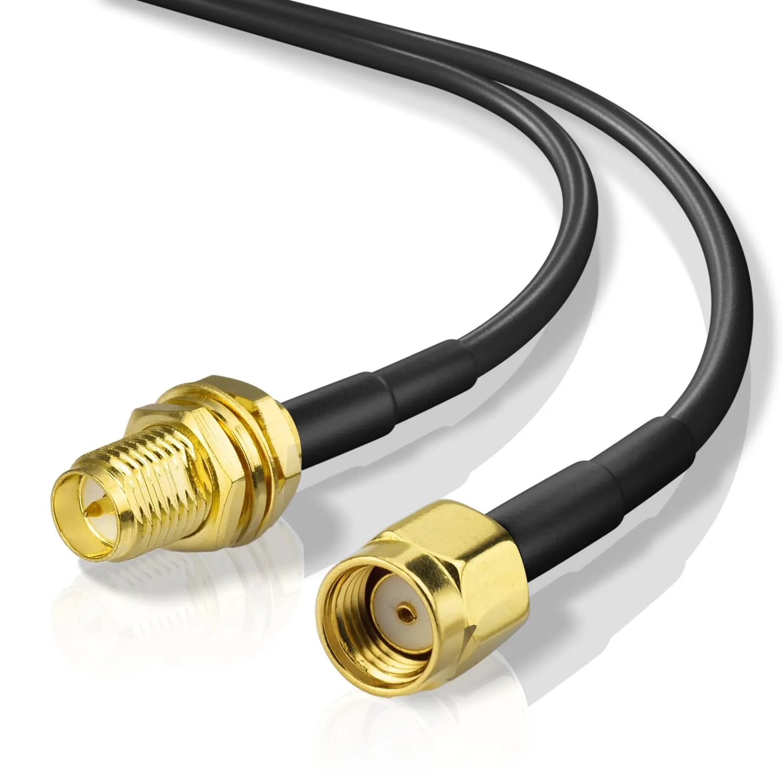 Superbat Cavo Prolunga RPSMA RG174 5m Maschio a Femmina per Antenna 4G LTE, WIFI, GPS, GSM, Modem 5G, Radioamatore, SDR - immagine 1