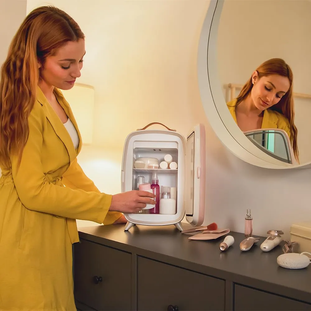 Cecotec CoolingBeauty 6000 Mini Frigorifero per Cosmetici 6L Mirror Rose con Specchio e Luce LED - immagine 4