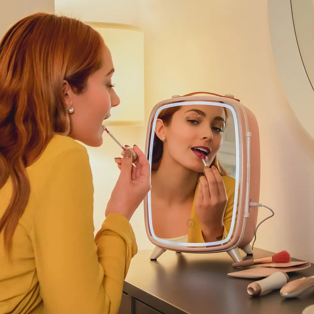 Cecotec CoolingBeauty 6000 Mini Frigorifero per Cosmetici 6L Mirror Rose con Specchio e Luce LED - immagine 5