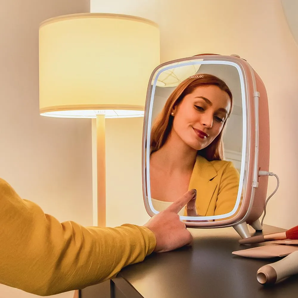 Cecotec CoolingBeauty 6000 Mini Frigorifero per Cosmetici 6L Mirror Rose con Specchio e Luce LED - immagine 6