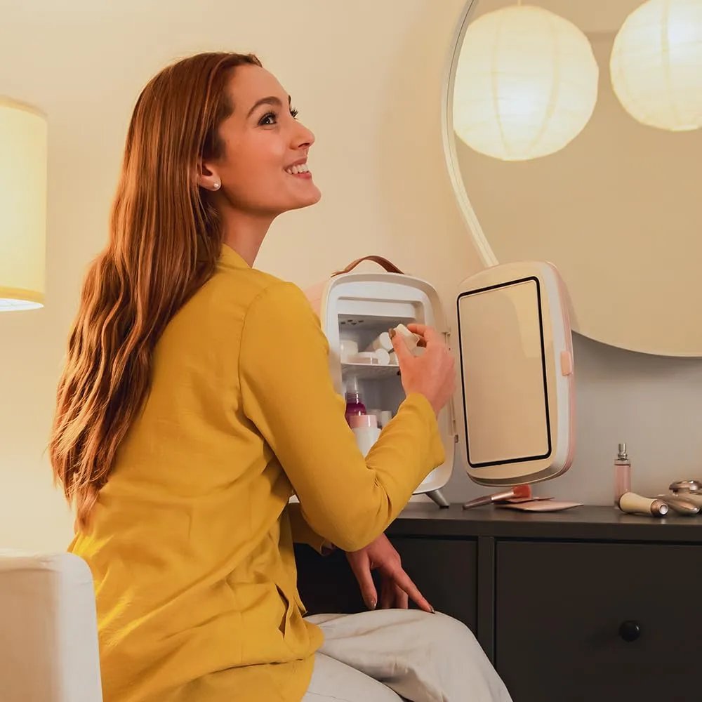 Cecotec CoolingBeauty 6000 Mini Frigorifero per Cosmetici 6L Mirror Rose con Specchio e Luce LED - immagine 7
