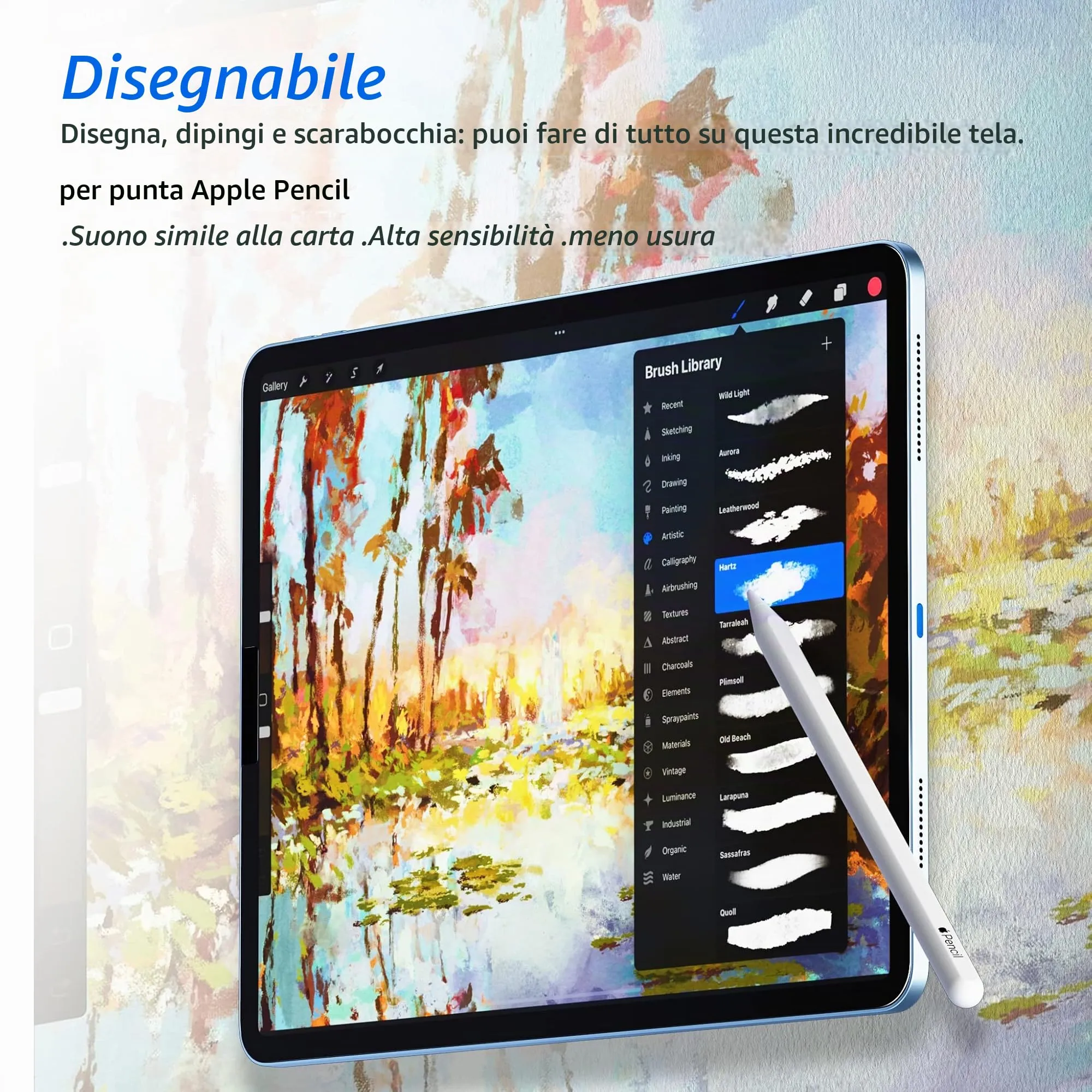 Protescreen Pellicola Protettiva Opaca Effetto Carta per iPad Pro 12.9 Pollici (2018-2022), Antiriflesso e Anti-impronte, Set da 2 Pezzi - immagine 6