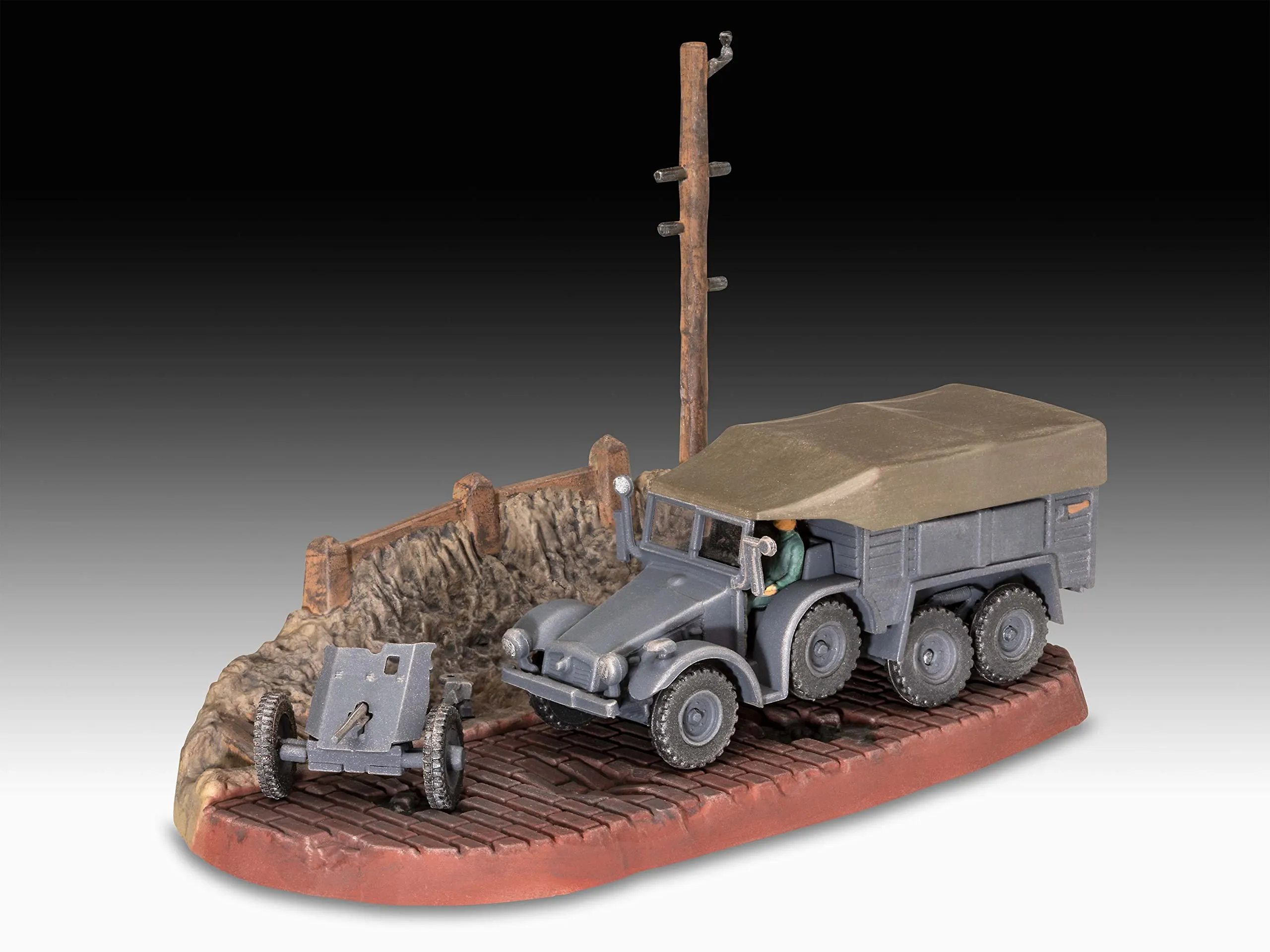 Revell Krupp Protze KFZ 69 con Pak da 3,7 cm 1:76 Model Kit - immagine 3