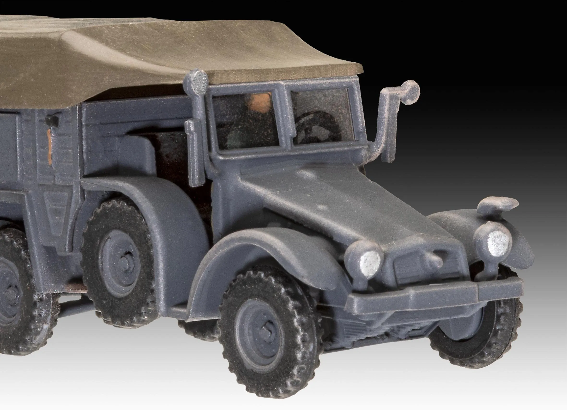 Revell Krupp Protze KFZ 69 con Pak da 3,7 cm 1:76 Model Kit - immagine 4