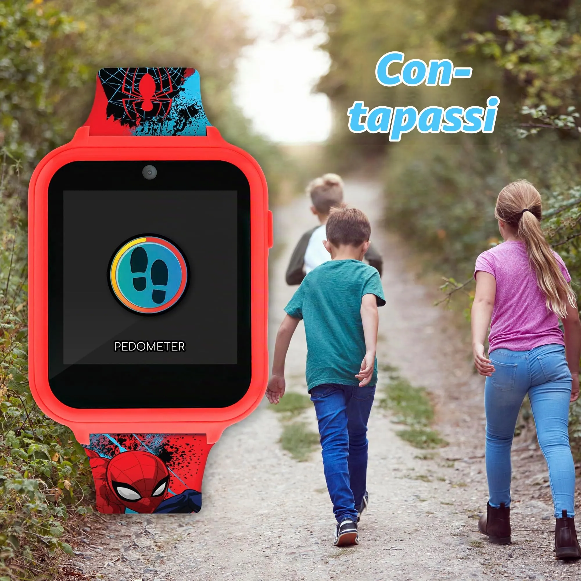 Disney Spiderman Orologio Digitale Unisex per Bambini con Cinturino in Silicone Rosso SPD4588 - immagine 3