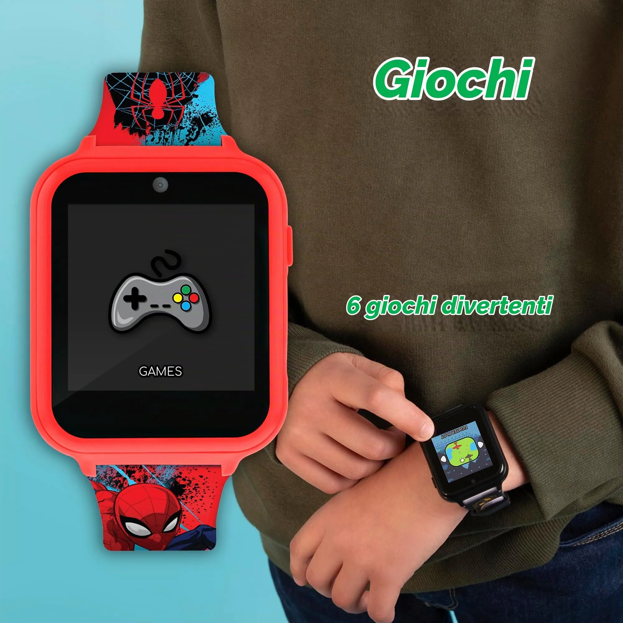 Disney Spiderman Orologio Digitale Unisex per Bambini con Cinturino in Silicone Rosso SPD4588 - immagine 6
