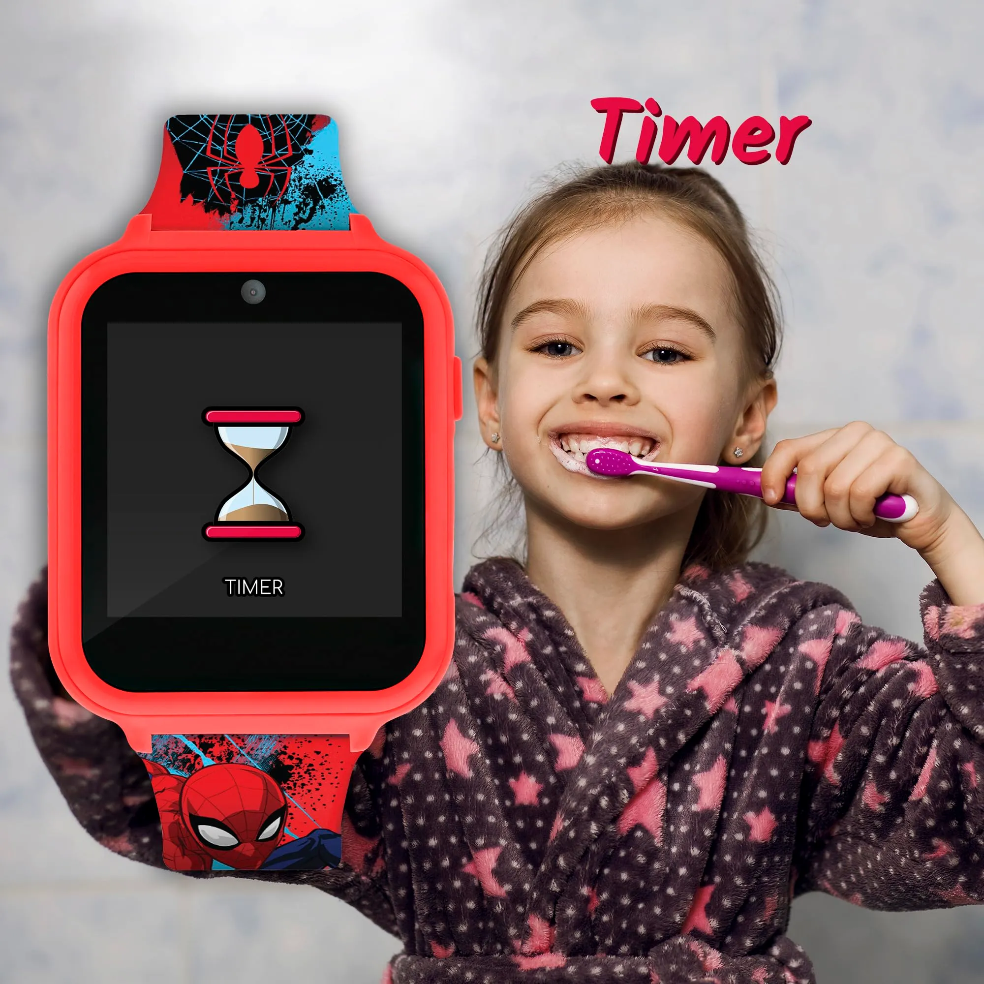 Disney Spiderman Orologio Digitale Unisex per Bambini con Cinturino in Silicone Rosso SPD4588 - immagine 7