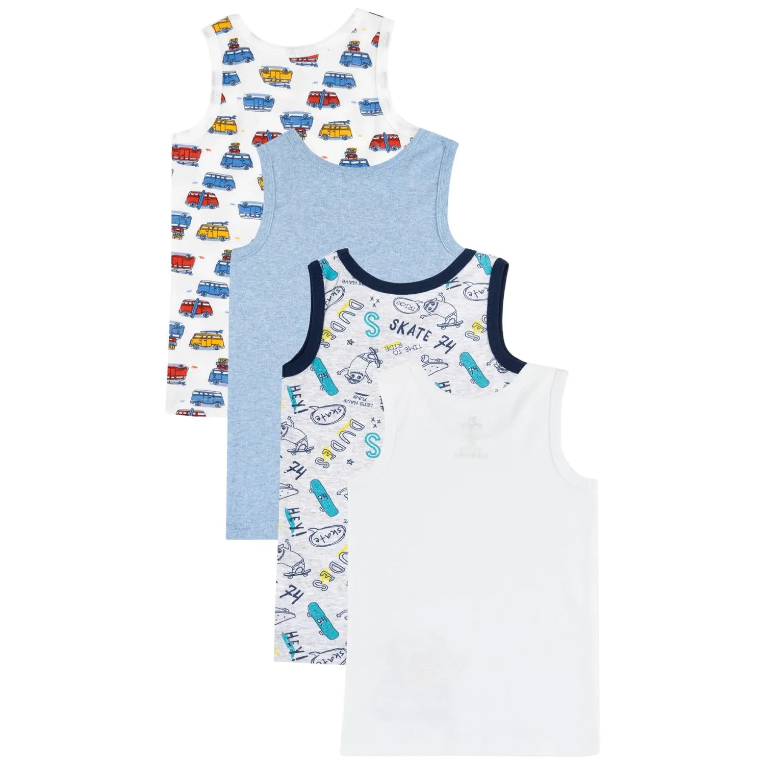 Chicco Set 4 Canottiere in Cotone, 4 Anni, Azzurro - immagine 3