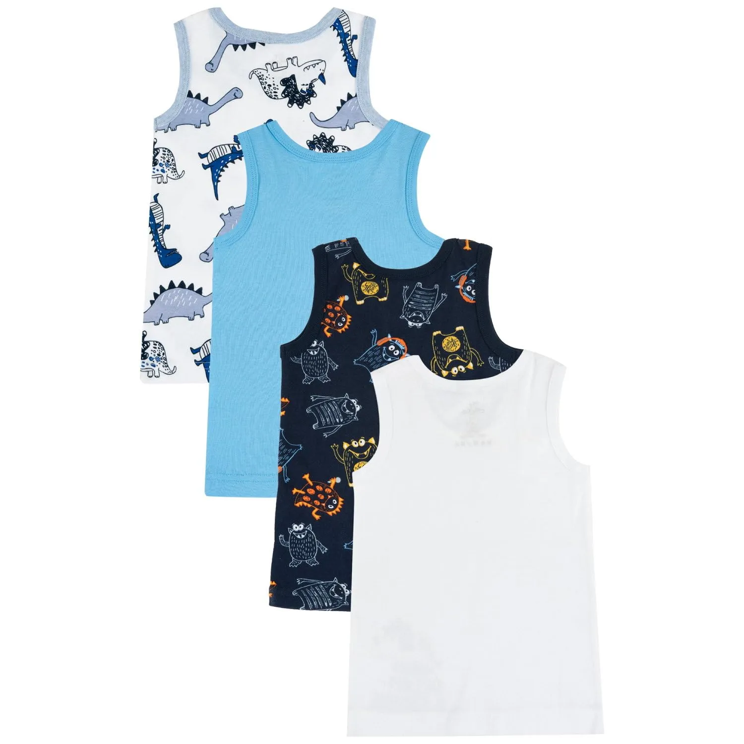 Chicco Set 4 Canottiere Bambina, 100% Cotone, 8 anni, Bianco - immagine 2