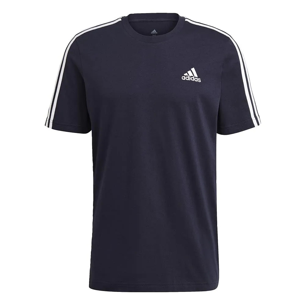 Adidas Essentials 3 Stripes Men's T-Shirt - Legend Ink, S - immagine 6
