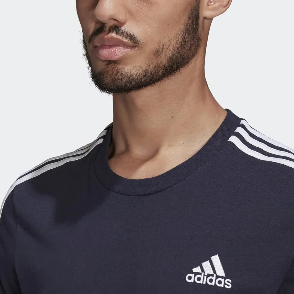 Adidas Essentials 3 Stripes Men's T-Shirt - Legend Ink, S - immagine 7