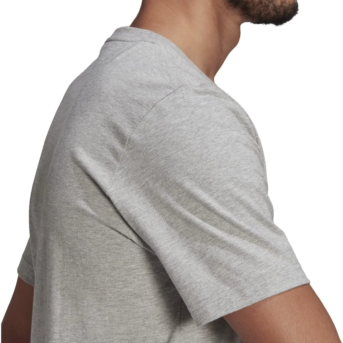 Adidas Essentials Linear Giacca da Uomo con Cappuccio e Zip Intera, Grigio Medio mélange/Nero (2021), L - immagine 4