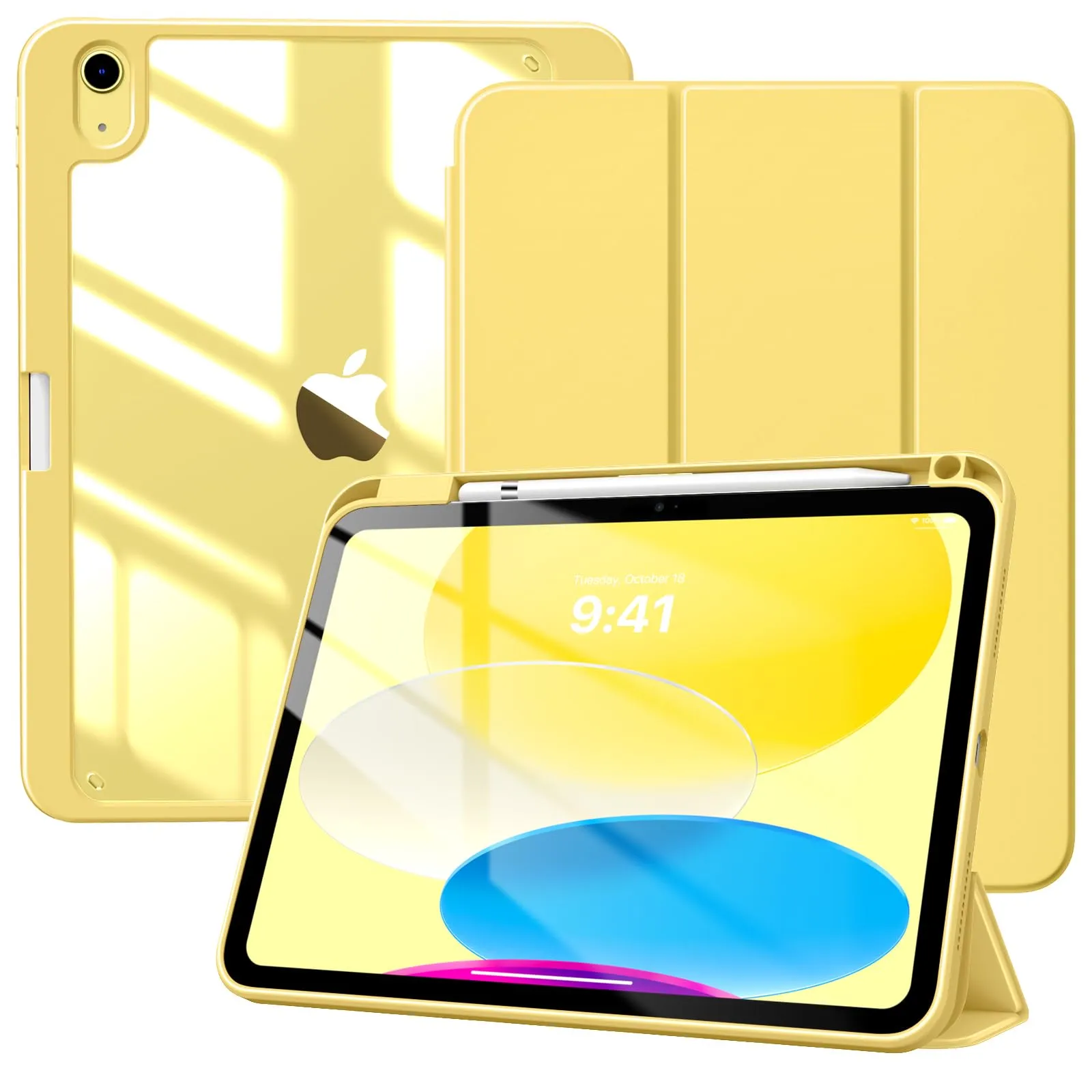 TiMOVO Cover per iPad 11ª Gen 11" e 10ª Gen 10,9", Giallo Chiaro - immagine 1
