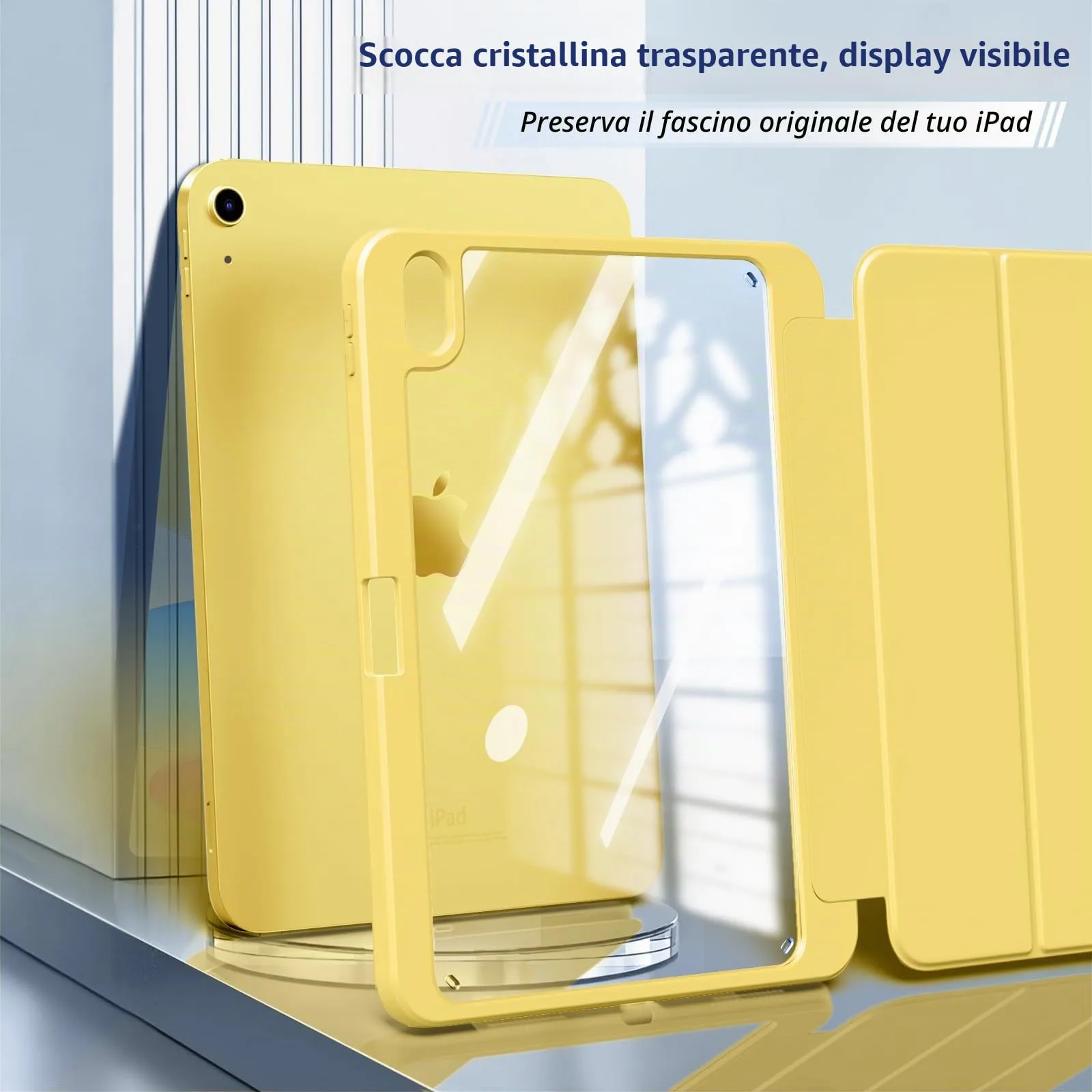 TiMOVO Cover per iPad 11ª Gen 11" e 10ª Gen 10,9", Giallo Chiaro - immagine 3