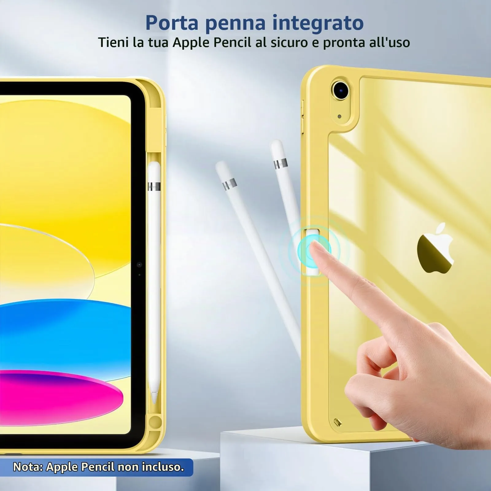 TiMOVO Cover per iPad 11ª Gen 11" e 10ª Gen 10,9", Giallo Chiaro - immagine 4