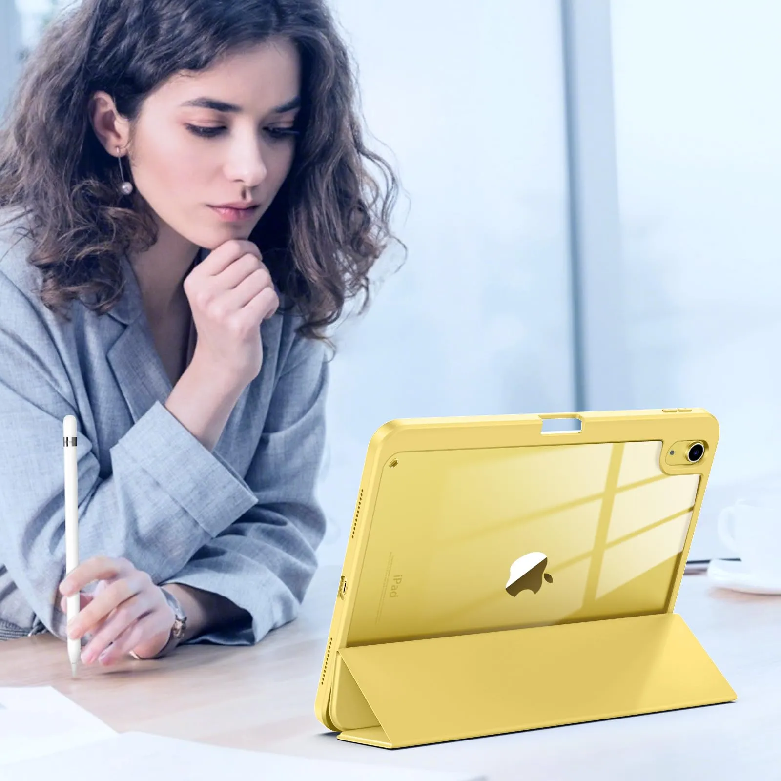 TiMOVO Cover per iPad 11ª Gen 11" e 10ª Gen 10,9", Giallo Chiaro - immagine 8