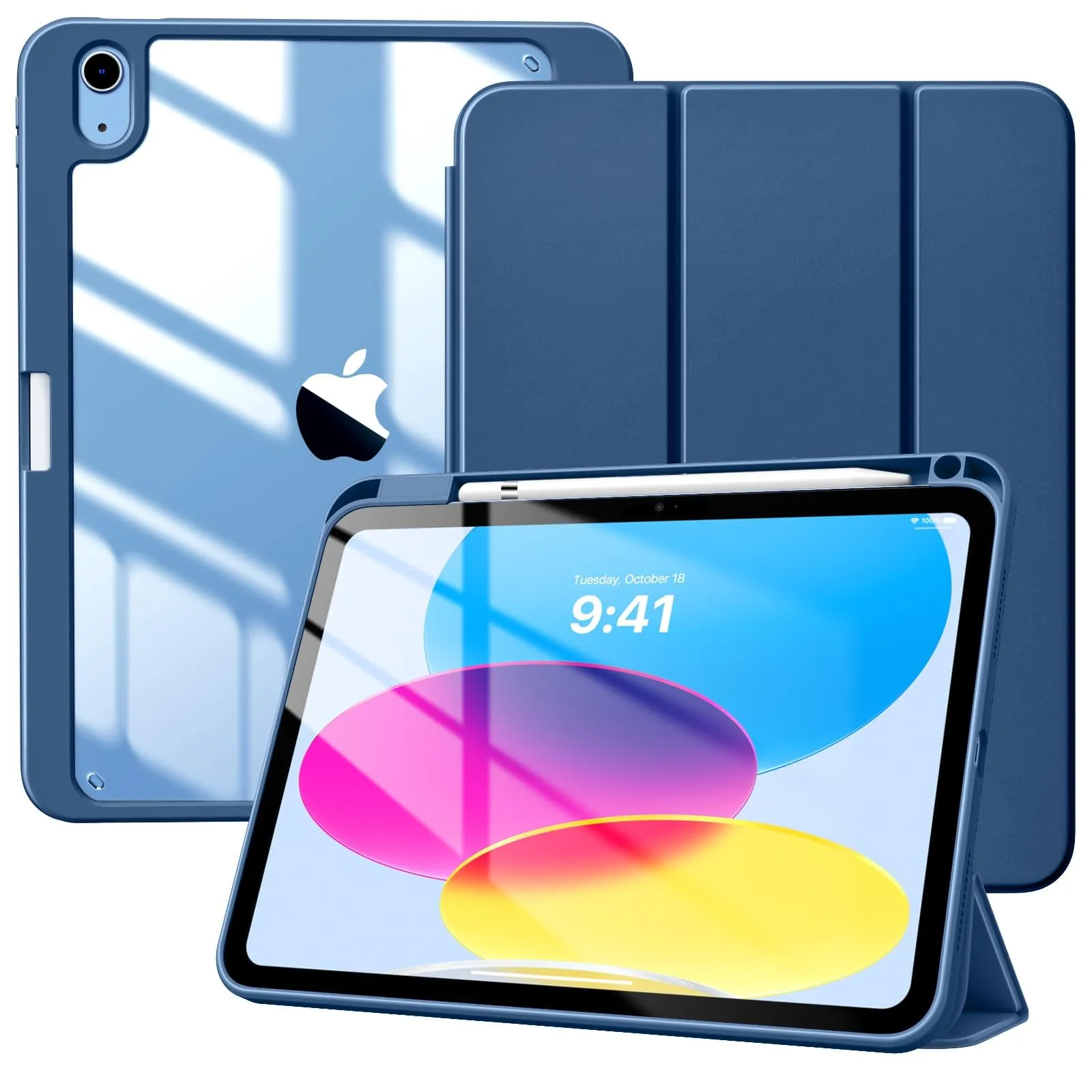 TiMOVO Cover per iPad 11. Gen 11" e 10. Gen 10,9", Grigio Blu - immagine 1